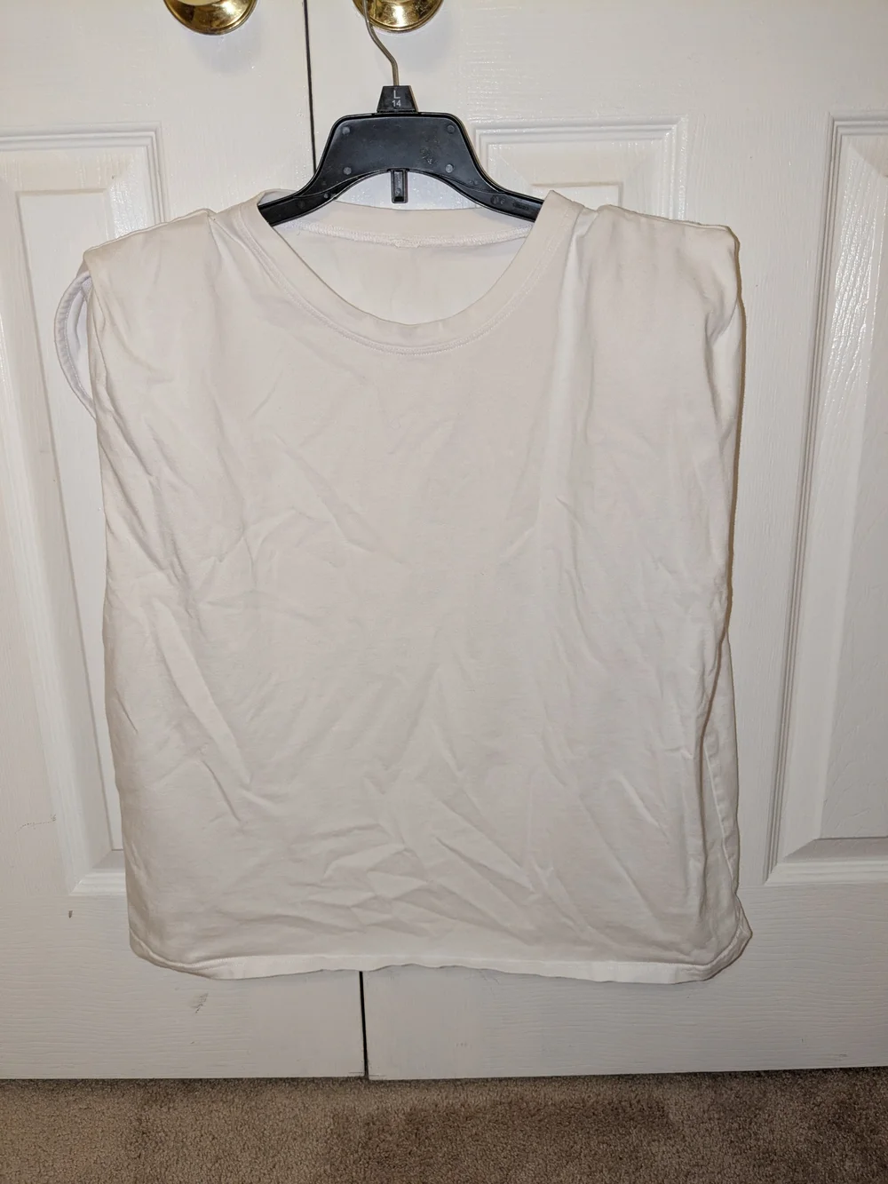 ALO Yoga White Sleeveless Muscle Tank